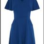 Karen Millen Cape Detail A-Line Dress Cobalt Blue Image 9