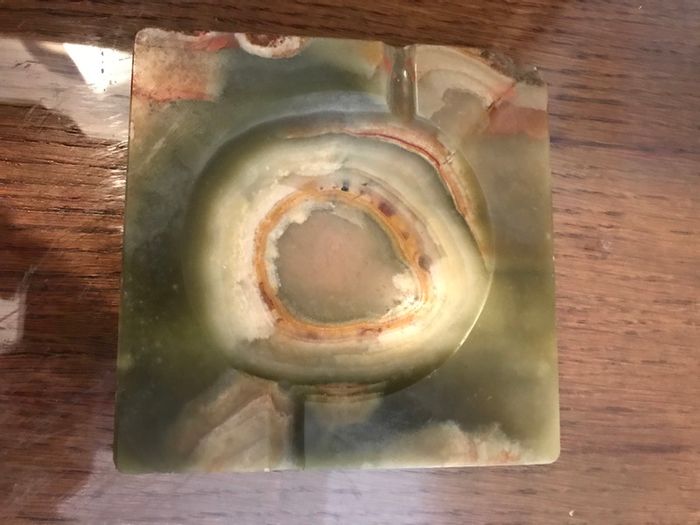 Square Green Onyx Dish