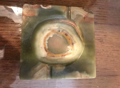 Square Green Onyx Dish