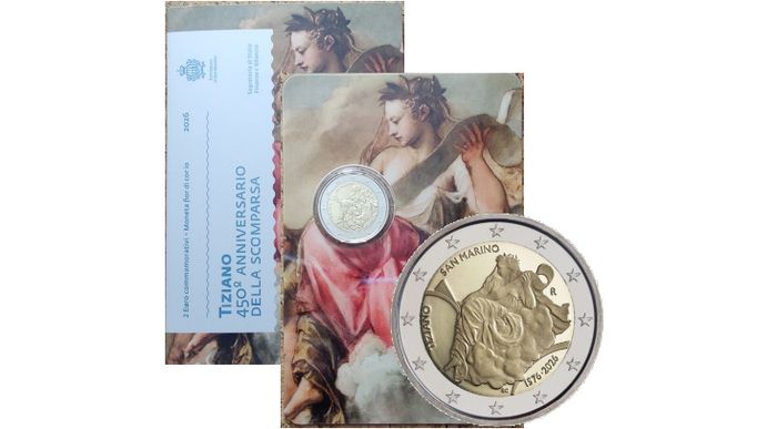 San Marino 2 Euro Brilliant Uncirculated Coin 2026 - 450th Anniversary of the Death of Tizian