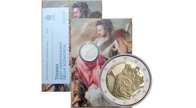 San Marino 2 Euro Brilliant Uncirculated Coin 2026 - 450th Anniversary of the Death of Tizian