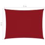 Sunshade Sail Oxford Fabric Rectangular 5x6 m Red Image 5