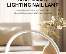 Half moon table lamp