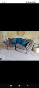 Couch snuggle with fabulous Armchair in teal.