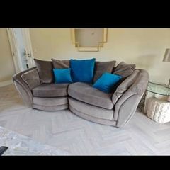 Couch snuggle with fabulous Armchair in teal.