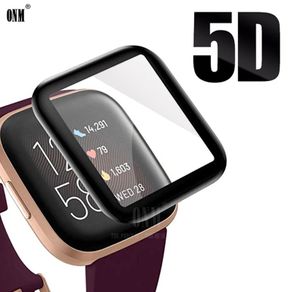 5D Curved Edge Full Coverage Soft Protective Film Cover For Fitbit Versa 2 Watch Versa2 Screen Protector Guard (Not Glass)