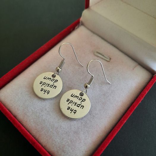 Stranger Things "The Upside Down" Silver Tone Earrings