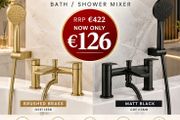 Greenwich bath shower mixer brushed brass /matt black