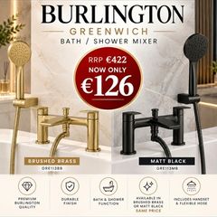 Greenwich bath shower mixer brushed brass /matt black