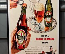 Double diamond Tin Metal Sign