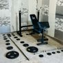 Iron Weights Adjustable Rack Bench Barbell Dumbbells Image 5