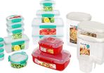 New Home Kitchen Storage & Organisation Gift Pack | 18 Food Storage Containers with Lids | Lunch Boxes, Meal Prep Containers, Pantry Storage, Microwave Food Steamers & More | BPA-Free