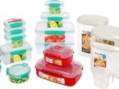 New Home Kitchen Storage & Organisation Gift Pack | 18 Food Storage Containers with Lids | Lunch Boxes, Meal Prep Containers, Pantry Storage, Microwave Food Steamers & More | BPA-Free