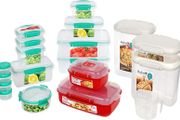 New Home Kitchen Storage &amp; Organisation Gift Pack | 18 Food Storage Containers with Lids | Lunch Boxes, Meal Prep Containers, Pantry Storage, Microwave Food Steamers &amp; More | BPA-Free
