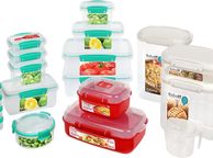 main image for ad New Home Kitchen Storage &amp; Organisation Gift Pack | 18 Food Storage Containers with Lids | Lunch Boxes, Meal Prep Containers, Pantry Storage, Microwave Food Steamers &amp; More | BPA-Free