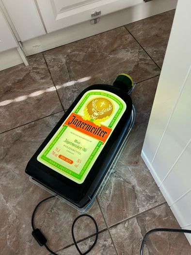 Official Jagermeister promo Pack & 3D Bottle LED Light Sign  Wall Display Man Cave Barware