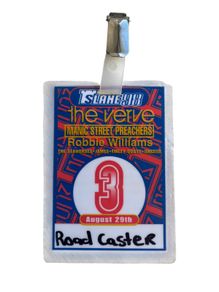 The Verve Slane 1998 Backstage Pass