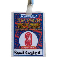The Verve Slane 1998 Backstage Pass