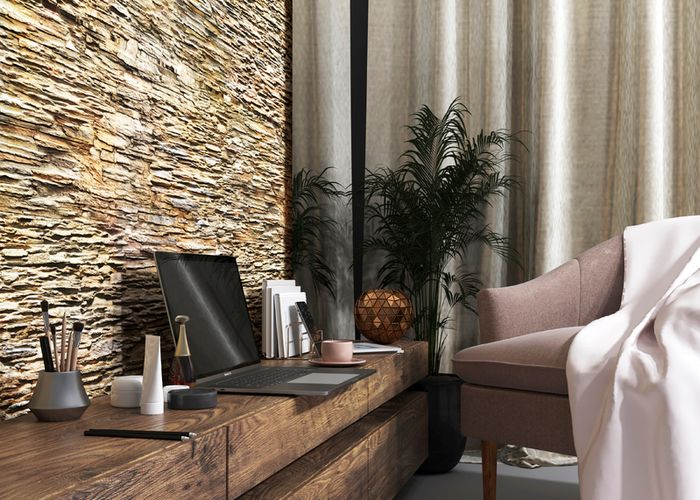 Pebble, stone, brick, tile Effect 3D PVC  Wall panel