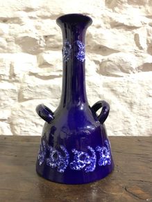 Jasba Mid-Century Blue Glazed Vase (West Germany, 843/25)