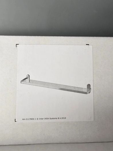 ikea brogrund glass and chrome shelf