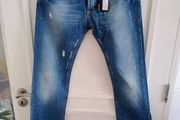 Criminal Lolita distressed denim cotton jeans 30 inch waist and 31 inch leg made in Italy new with tags see last two photos for exact measurements FREE STANDARD POSTAGE INCLUDED