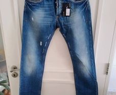 Criminal Lolita distressed denim cotton jeans 30 inch waist and 31 inch leg made in Italy new with tags see last two photos for exact measurements FREE STANDARD POSTAGE INCLUDED