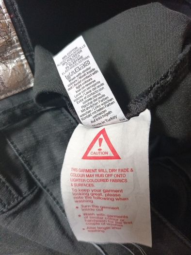River  Island  (Original Design) Black Coated  Jeans. S.14R.