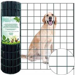 1M X 20M Green Wire Mesh Fencing  PVC Coated 100 x 100mm Mesh Size 2.2mm Wire Diameter Galvanized Wire Fence Roll
