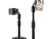 Universal Desktop Phone Holder Stand - Adjustable & Rotating Mobile Phone Mount for Video Recording Live Streaming and Conferencing - 08443
