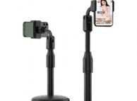main image for ad Universal Desktop Phone Holder Stand - Adjustable &amp; Rotating Mobile Phone Mount for Video Recording Live Streaming and Conferencing - 08443