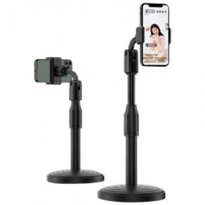 Universal Desktop Phone Holder Stand - Adjustable & Rotating Mobile Phone Mount for Video Recording Live Streaming and Conferencing - 08443
