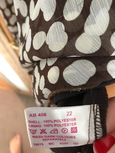 Simply Be Choc Brown Polka Dot Dress Size 22