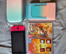 Nintendo Switch V2 + 7 Games (Zelda 1&2, Odyssey, etc.) + 128GB + Accessories
