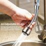 4 Pcs Kitchen Tap Spray Head Adapter, Universal Kitchen Tap Extension for Kitchen Tap, Bathroom Kitchen Sink Faucet Extender Tap Aerator, Flexible 360 Swivel for Kitchen Tap, 2 Modes/2 Long+2 Short Image 6