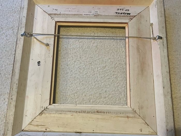 frame This is a modern, deep-profile gilt wood picture frame with a slip / inner liner profile.