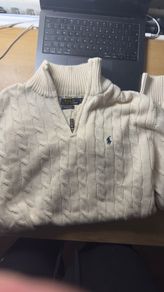 ralph lauren quarter zip cream