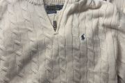 ralph lauren quarter zip cream