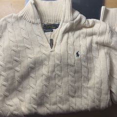 ralph lauren quarter zip cream