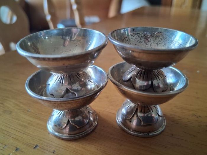 Midcentury Modernist Sterling Quail Egg Cups