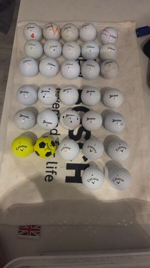 32 callaway, Titleist and srixon balls