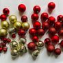Christmas Baubles - Gold & Red Image 2