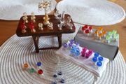 Sets of drinking glasses for dolls house