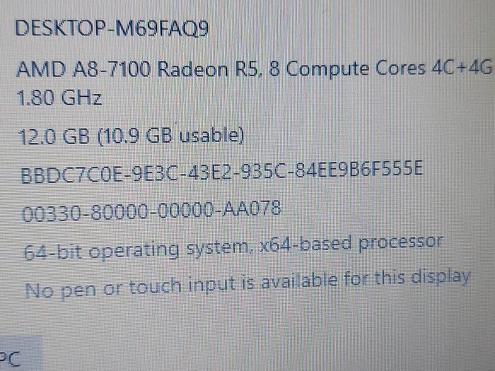 HP ProBook 455 G2AMD A8-7100 Radeon R5, 8 Compute Cores 4C + 4G, 1.8GHz, 12GB Ram, 500GB HD, Windows 10, Micosoft Edge, Chrome, and VLC