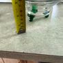 2 clear glass bowl with virbant green glass feet . Image 3