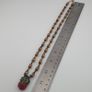 Vintage Venetain Style delicate Dotted Glass Beads & Old Face Glass Pendant Necklace Image 6