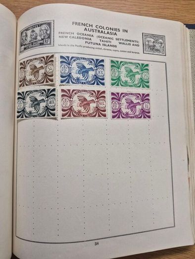 stamp album with stamps of the world