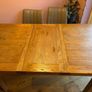 Solid oak dining table and chairs Image 7