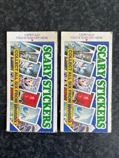 Vintage Weetabix Scary Stickers Lot of 2