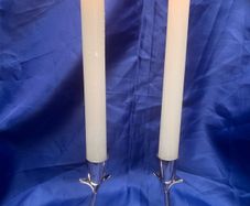 Silver plated candle holders